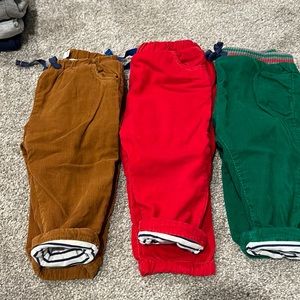 Boden mini Boden baby corduroy drawstring pants (bundle of 3 pants)